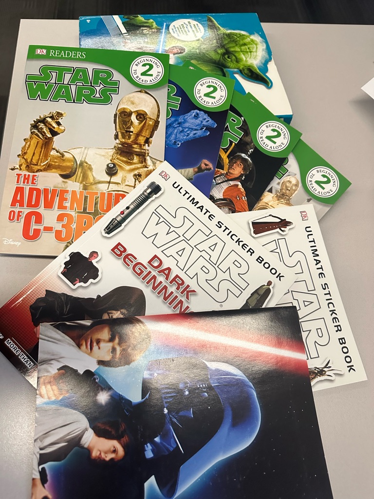 Star Wars Book Set, 4 Reader Books, 2 Sticker Books & Poster